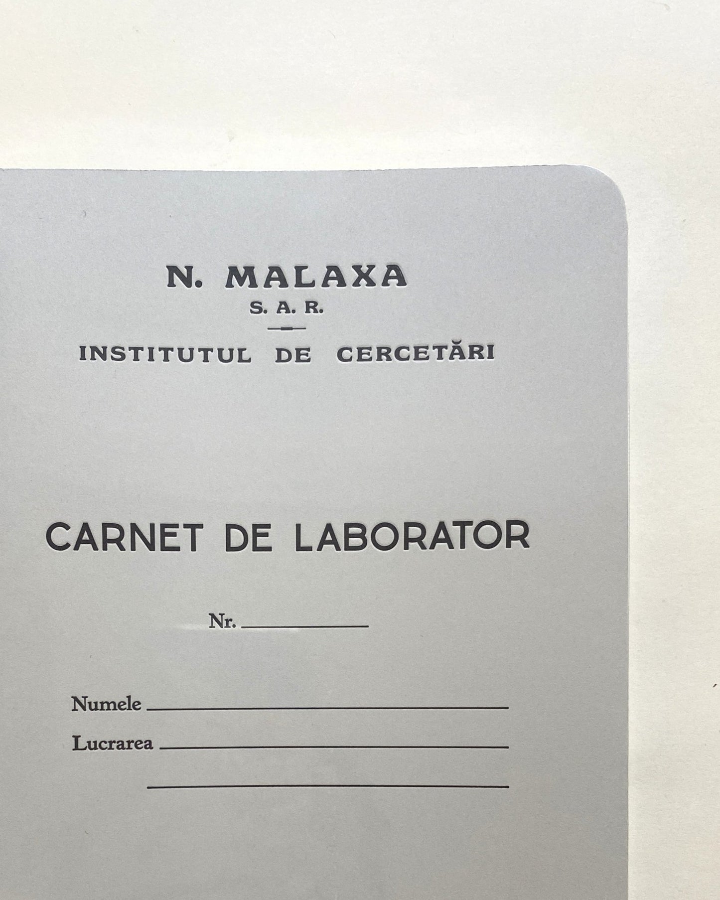Carnet de Laborator Malaxa